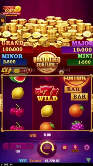 Joker Coins Unlimited Fortune Captura de tela do jogo 3